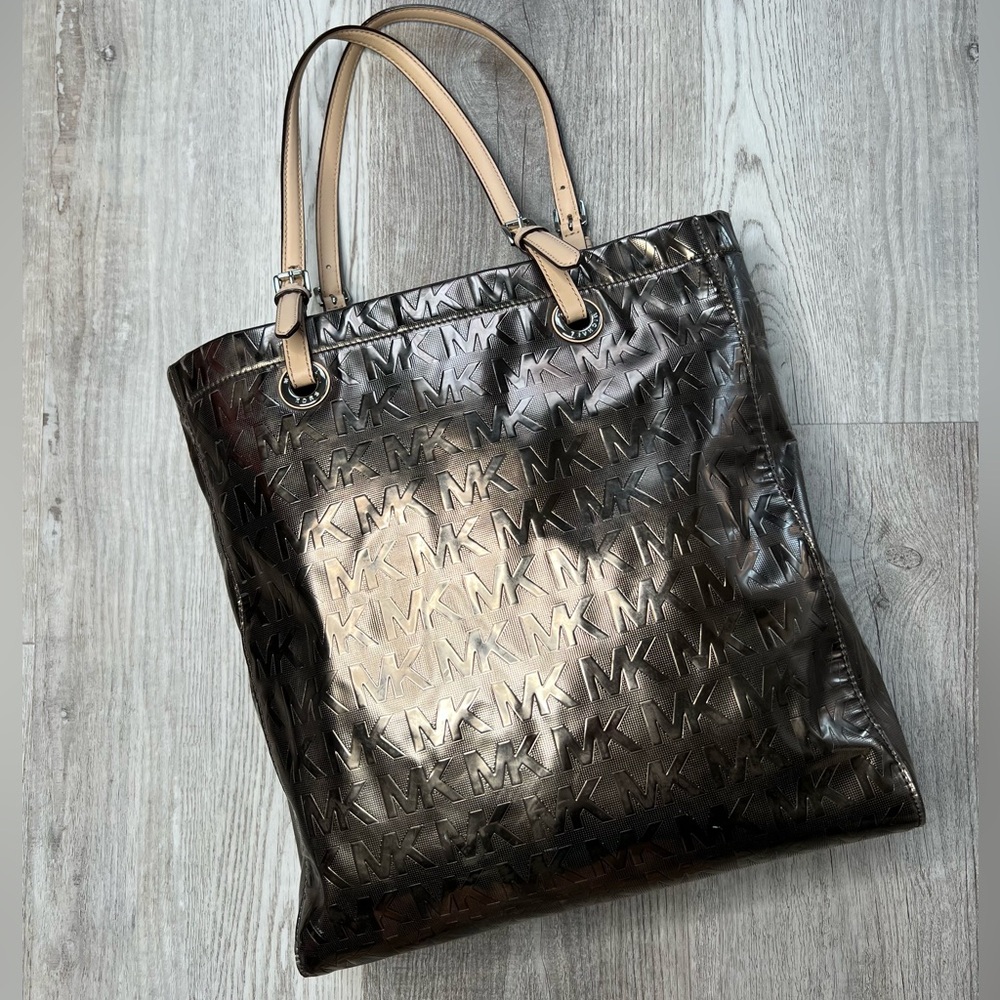Michael Kors Bag Monogram Metallic Mirror Tote
